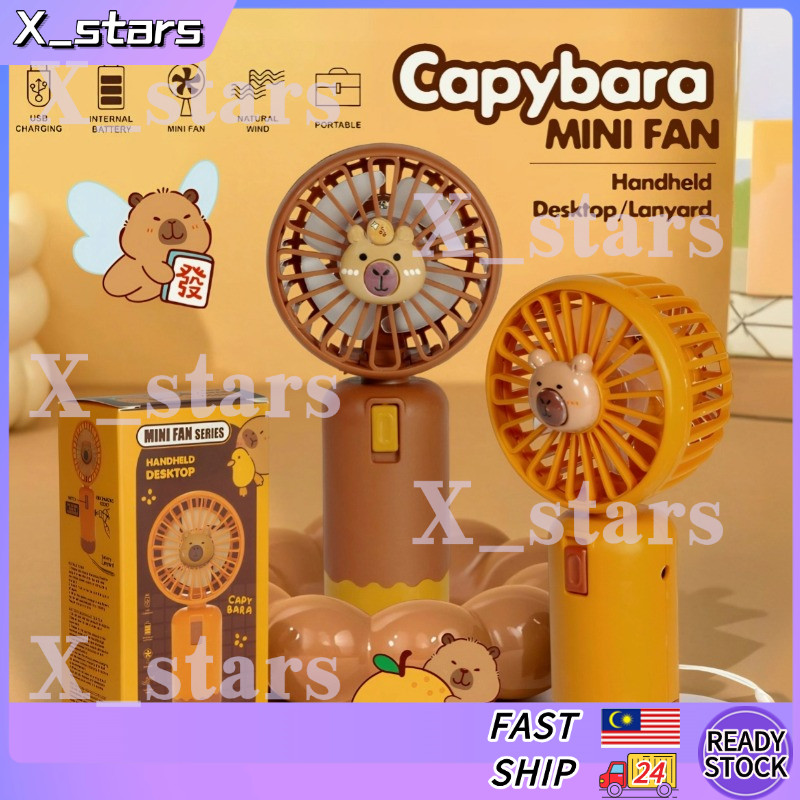 Capybara Kuromi Portable USB Mini Fan Melody Cinnamoroll Kipas Mini Kipas Tangan Mini Fan Rechargeable Handheld Fan
