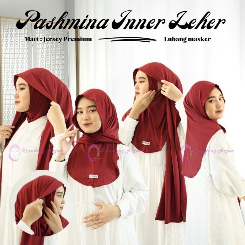 Quality Reliable Kamila Pashmina INSTANT Inner NINJA 2 1 OVAL PREMIUM Jersey KNEE LEVELS NECK Iner Mleyot J Purpose - Image 3