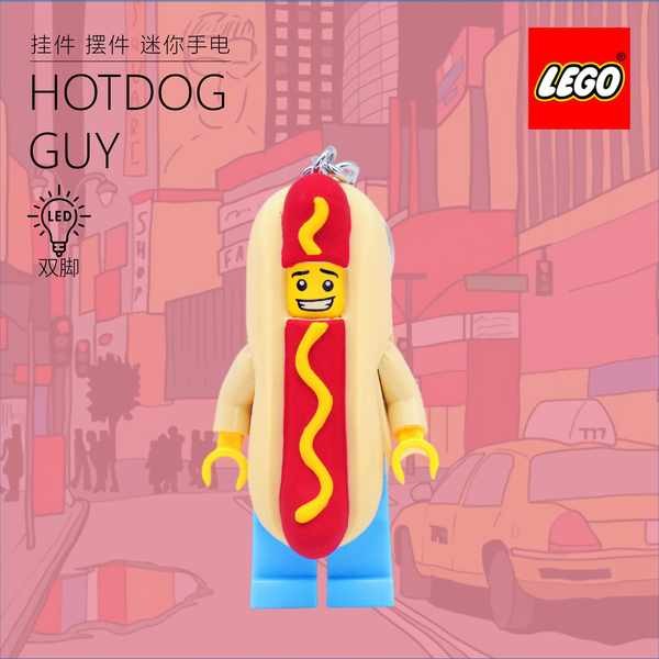 lego keychain LEGO Tulen - Lego Hot Dog Banana Man Influencer LED Loket Kereta Bercahaya Rantai Kunci Hadiah Hari Lahir Krismas