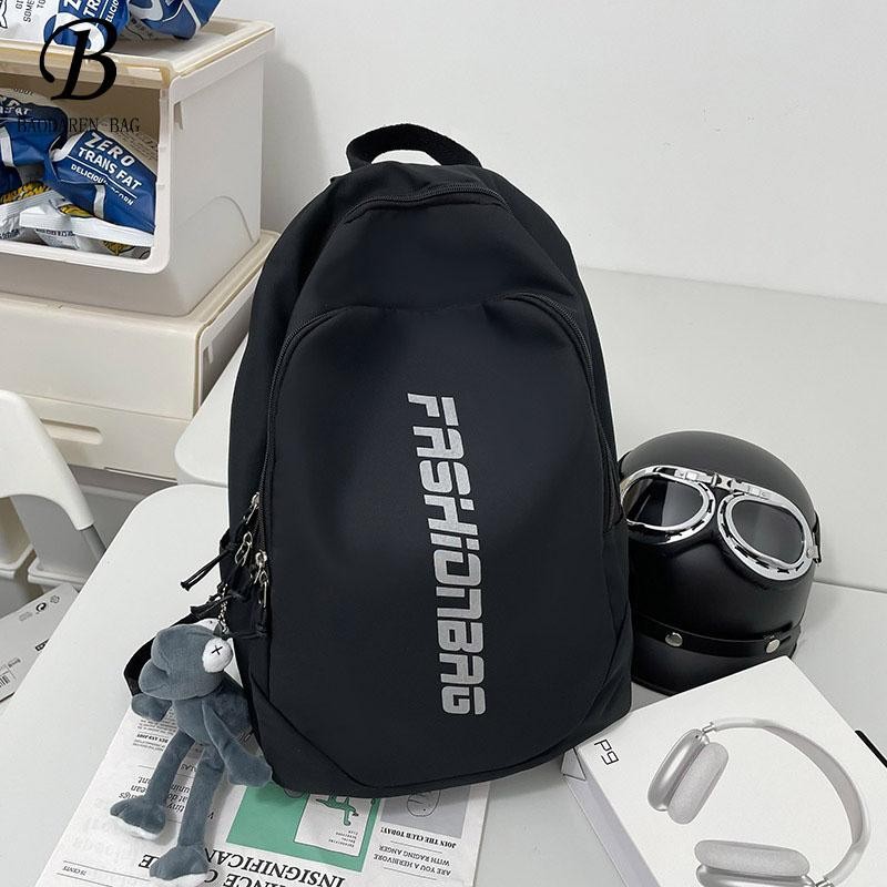 Men's backpack, nylon bag, women's 2024 new trendy Korean version, college student backpack, campus backpack