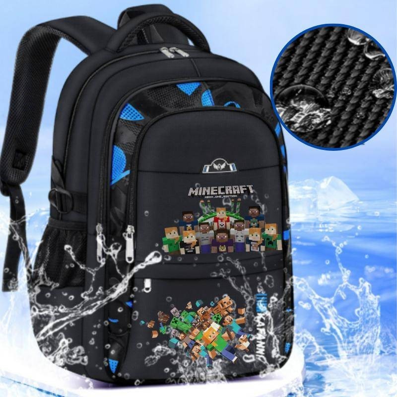 Accessory Casual (In stock)Minecraft cartoon primary Kids student school bag boy backpack beg sekolah bagpack water-p... - Image 5