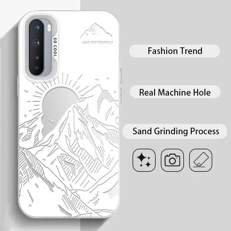 For OnePlus Nord&1+ Nord , Mountains, Sunrise,high-quality matte anti drop IMD phone case