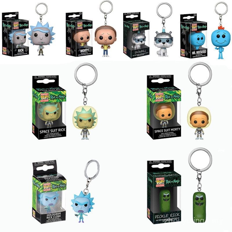 Rick Keychain Morty Keychain Rick Morty Merchandise Rick Morty Pendant