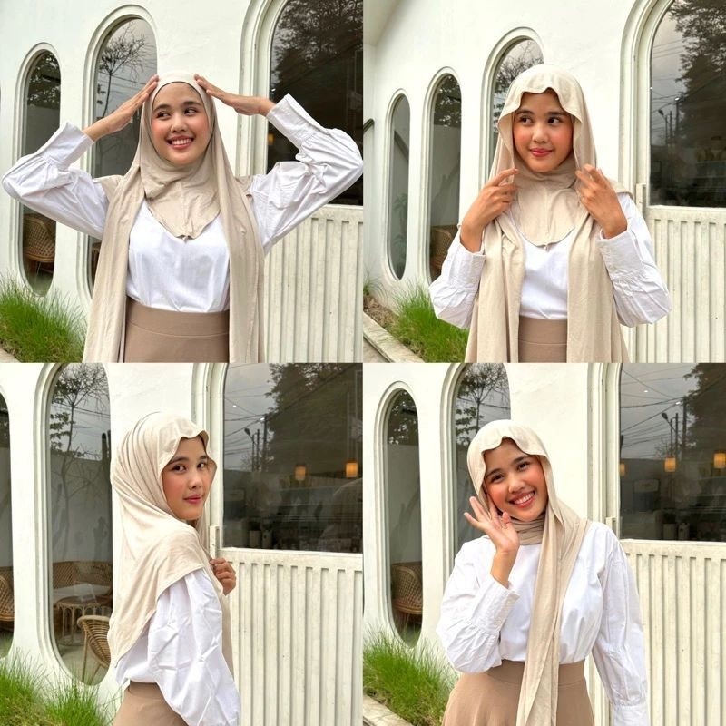 Quality Reliable Kamila Pashmina INSTANT Inner NINJA 2 1 OVAL PREMIUM Jersey KNEE LEVELS NECK Iner Mleyot J Purpose - Image 4