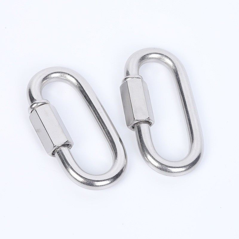 【hot】 Stainless Steel Hex Carabiner Quick Connection Lock Climbing Equipment Camping Equipment