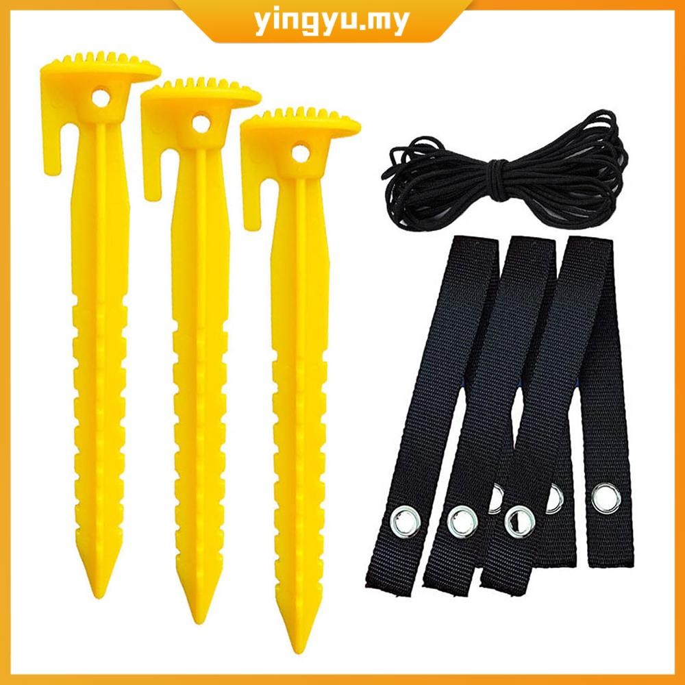 3Pcs Plastic Tree Nails Planting Support Anchors with 4m Weaving Rope Perforated Braids for Gardening Supplies SHOPCYC3651