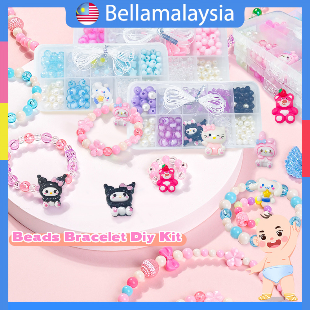 Bella Sanrio 10 Grids Beads Bracelet Making Set Kids Girl DIY Necklace Jewelry Making Accessories
