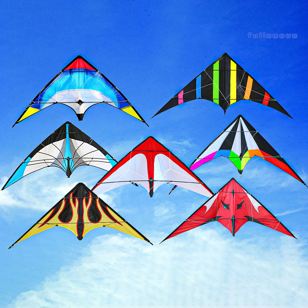 Fullemove Kite Colorful Large Sound 1.2M Triangle Stunt Kite for Playing