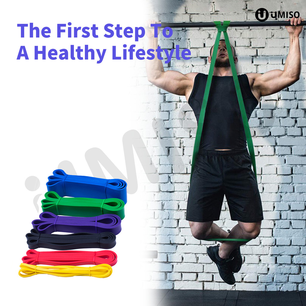 UMISO Elastic Training Rubber Resistance Bands Natural Latex Elastic Bands Strong Elastic Fitness Bands Fitness Yoga Ral