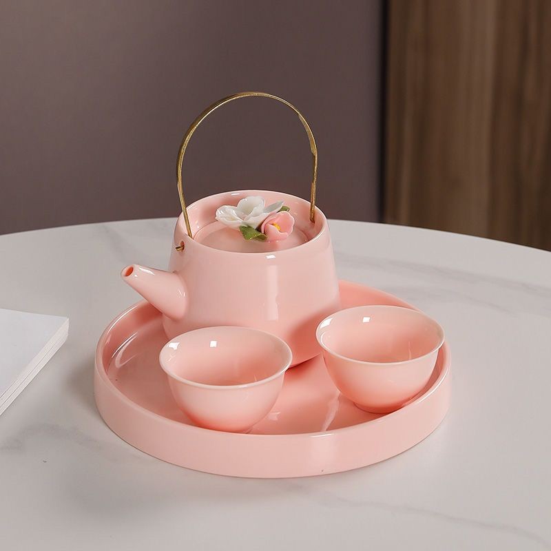 1148 Persons Collection Ceramic Handmade Tea Set Pinch Flower Set Girls Simple Modern Household Afternoon Tea Teapot Lifting Beam Kung Fu Teacup 1148 Persons Collection Ceramic Handmade Tea Set Pinch Flower Set Girls Simple Modern Household Afternoon Tea