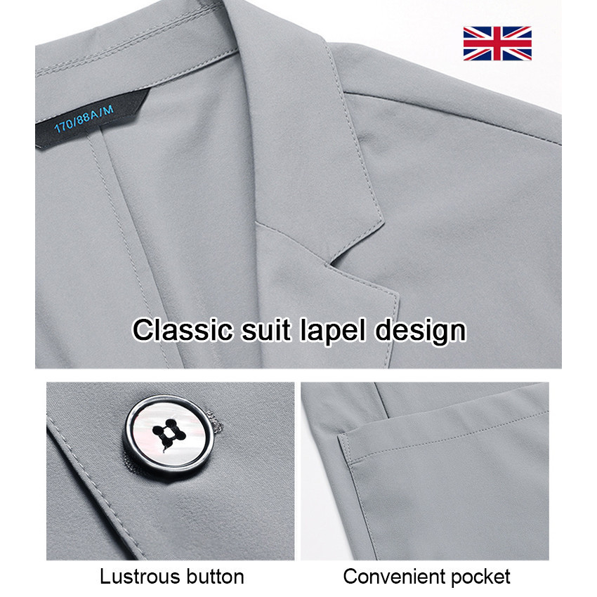 Quality Durable 【Hot Sale】免烫抗皱⭐Men's Lightweight Casual Suit Jacket Business Daily Men's Linen Blazer S... - Image 4