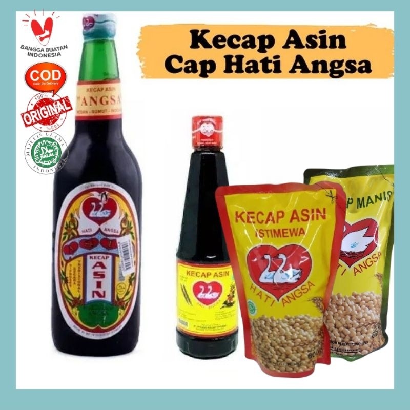 Kecap Asin/manis Cap Hati Angsa Kemasan Pouch /botol.