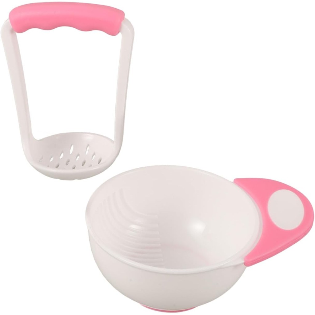1 Complementary Food Kitchen and Pestle Food Mill Bowl Baby Food Bowls Hand Potato Masher Baby Food Prep Food Masher Bowl Potato Squeezer Foods Child Conditioner Handle