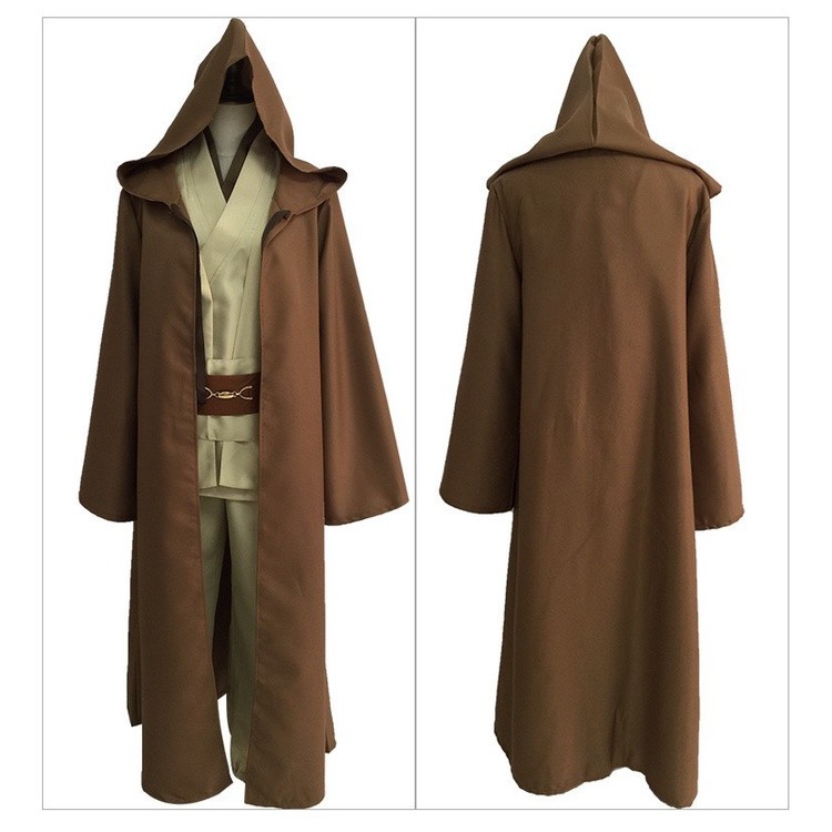 Quality Must Star Wars Jedi Costume Men's Tunic Hooded Robe Full Set Halloween Cosplay Cloak - Image 4