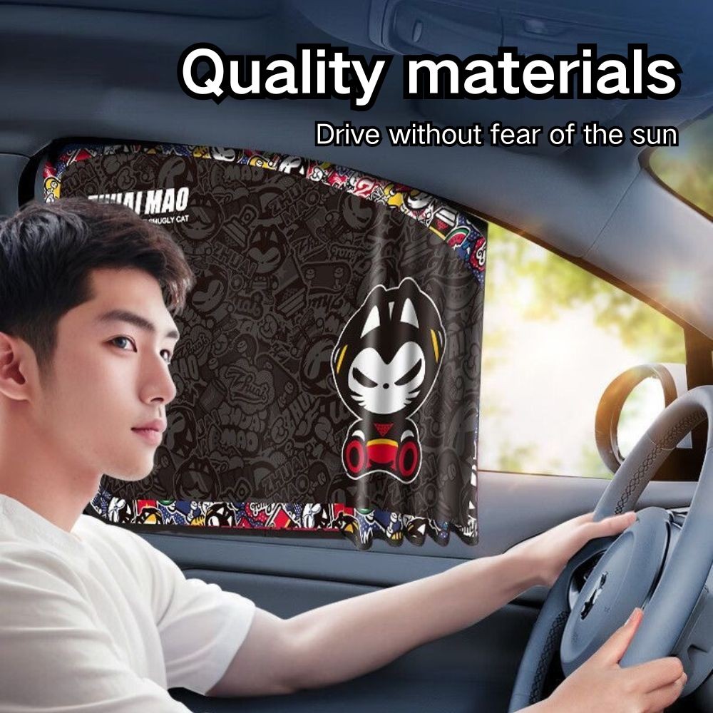 Car Glass Curtain Car Sunscreen Car Window Magnetic Sunshade UV Sun Protection Car Window Curtain Sunshade