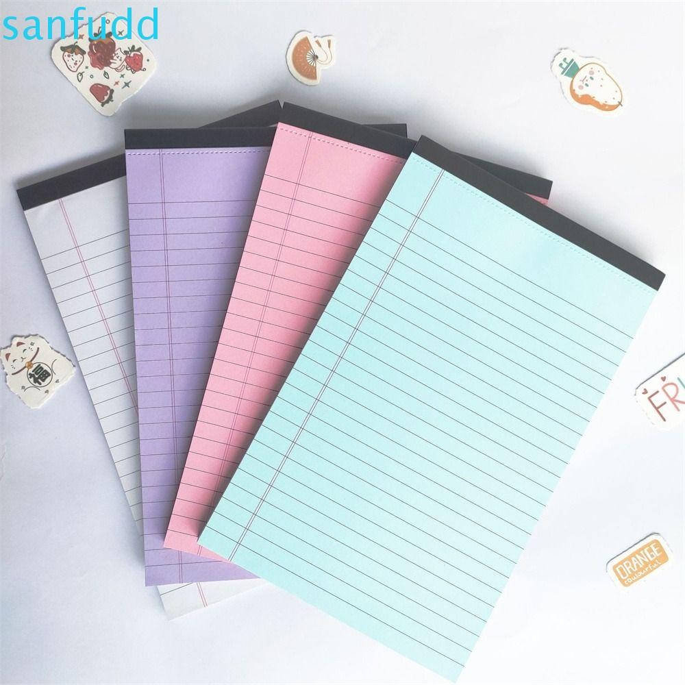 SANFUDD Legal Pad, Tearable 50 Pages Writing Sheet Paper, Office Supplies Ink-proof Notepad Tear-off Pages Lined Paper School Supplies