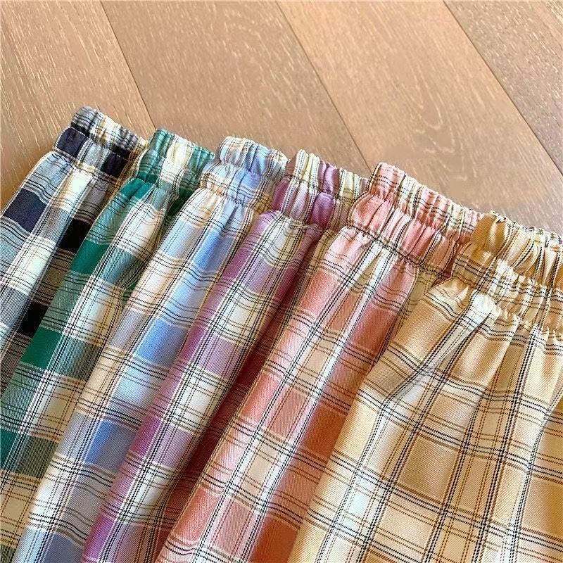 YAN@YAN Women Long Loose Pants Trousers Seluar Panjang Memeri Soft Waist Wide-Leg Casual Long Pants Seluar Panjang Longg