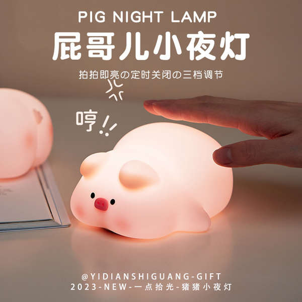 lampu tidur aesthetic lampu biliktidur hiasan lampu led bilik tidur Abang kentut, babi, lampu malam untuk teman wanita, lelaki comel, hadiah ulang tahun kreatif praktikal, tamat pengajian, Hari Valentine Cina