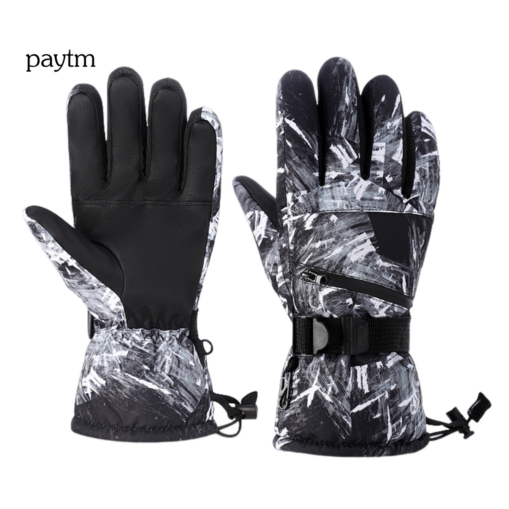 PTM Kids Ski Gear Cold Weather Gloves Waterproof Windproof Winter Cycling Gloves Unisex Anti-slip Skiing Riding Gloves Warm Durable for Outdoor Activities