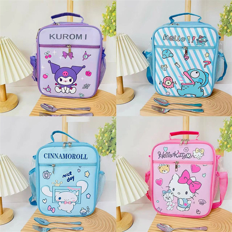 Cute Girly Heart Bento Bag Student Can Cross-Body Lomi Lunch Box Bag Cartoon Insulated Bento Bag with Lunch Bag Ugly Fish Bento Bag Ice Bag Meal Bag