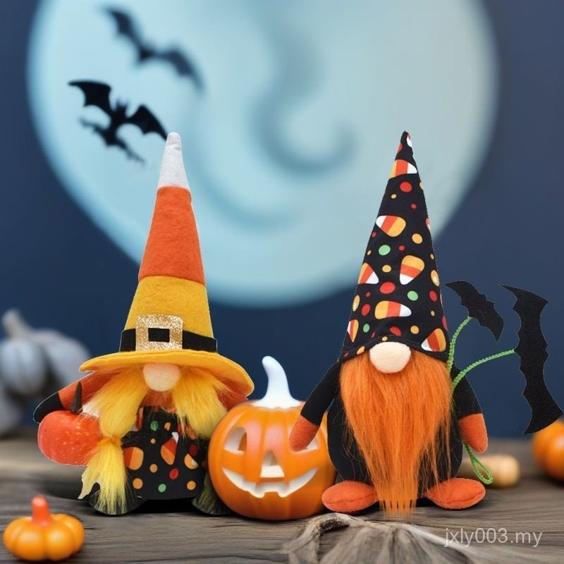 [Hot Sale] Suasana Halloween, alat letak barang, Hari Krismas aksesori, boneka tanpa wajah, set lengkap boneka berdiri, hadiah festival mainan festival hantu