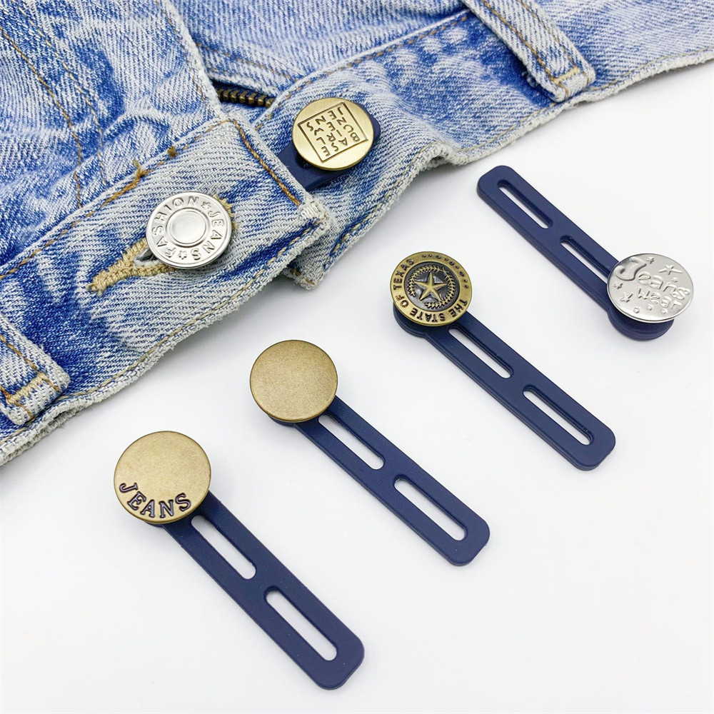 13pcs/set Denim Belt Extender, Bronze and Silver, Metallic Buttons, Waist Extension, Unisex Jeans Buttons
