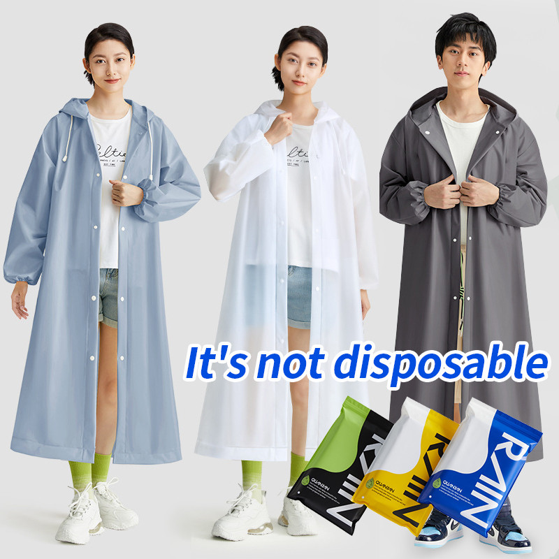 Adult Rain Coat Thickening EVA Outdoor Hoodie Poncho Rainsuit Baju Hujan Rain Coats 雨衣