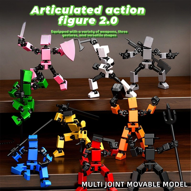 Lucky 13 2.0 Movable Action Figure 3D Printing Royal Armor Robot Toy DIY Assembly Model Gift for Kids Collectors*-*-