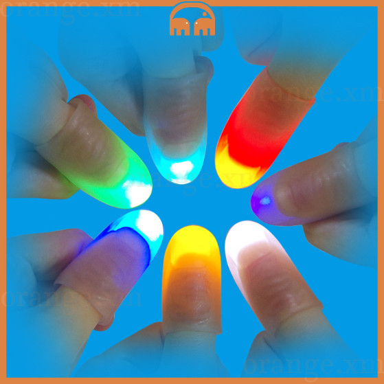 【New】 Finger Light Children's Toy Magic Fake finger Prank Halloween Party Tool Finger LED Party Decorative lights