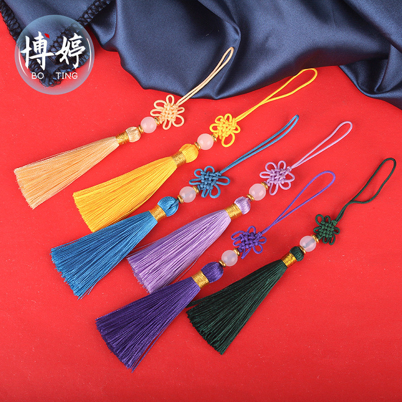 Small Chinese Knot Bookmark Tassel diy Antique Bag Keychain Jewelry Earrings Jewelry Mobile Phone Ornaments ASRQ
