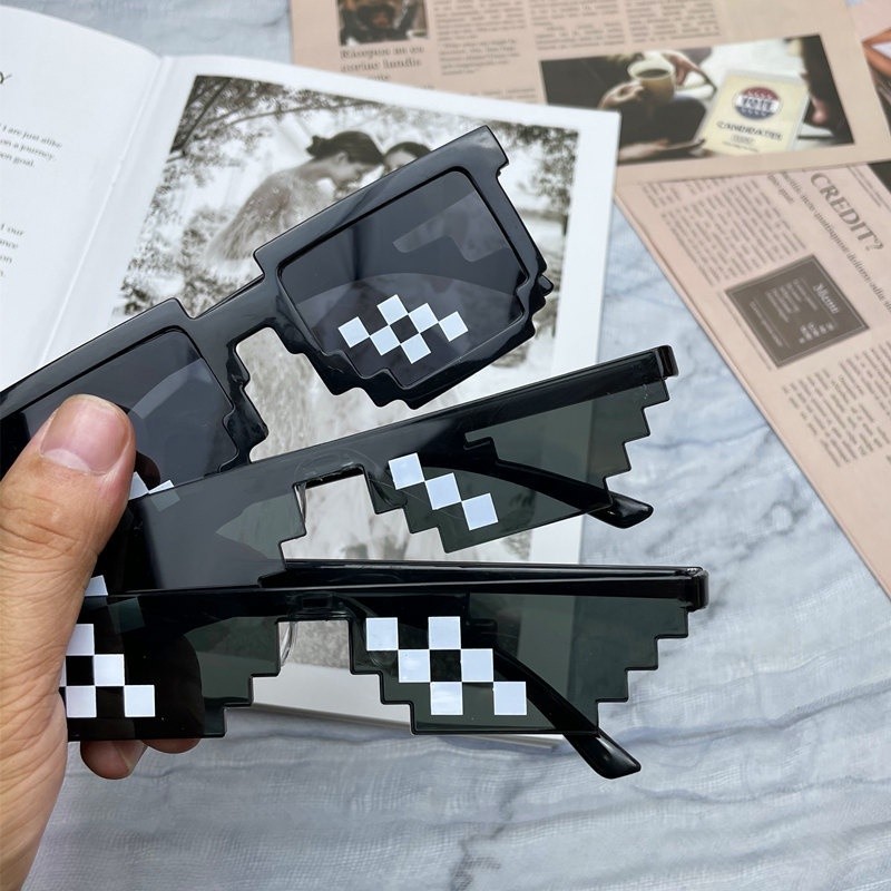 Quality Multi 1pcs 5 Colors Game Minecraft Sunglasses Fashion Action Toys Square New Minecrafter Glasses Children Cos... - Image 4