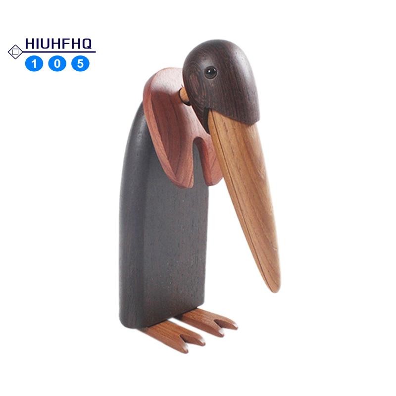 Nordic High-Grade Solid Wood Emperor Penguin Wooden Birthday Gift Wooden Crafts Small Souvenirs Decorative Ornaments