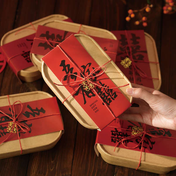 hadiah murah bajet gift wedding door gift wedding door gift exclusive Engagement Wedding Candy Gift Box Finished Product Containing Sugar Wedding Candy Boxed Wedding Candy Premium Small Gift Box Wedding Banquet Guest Return Gift