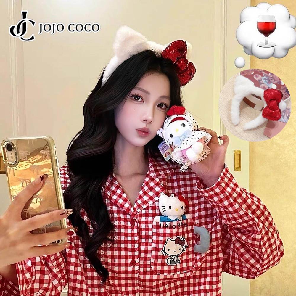 JOJO COCO Women's High Skull Headbands Cute Hair Accessories  Plush Headband