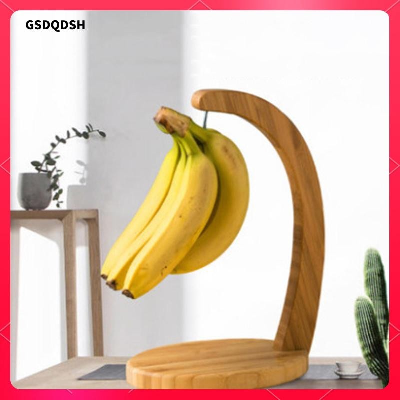 [gsdqdsh] Banana Holder Tree Stand Wooden Hanger Grapes Display Kitchen Decoration