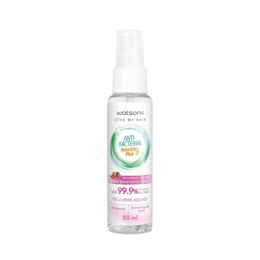 WATSONS Brightening Wild Berry Antibacterial Hand Sanitising Spray 50ml