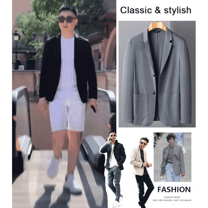 Quality Durable 【Hot Sale】免烫抗皱⭐Men's Lightweight Casual Suit Jacket Business Daily Men's Linen Blazer S... - Image 3