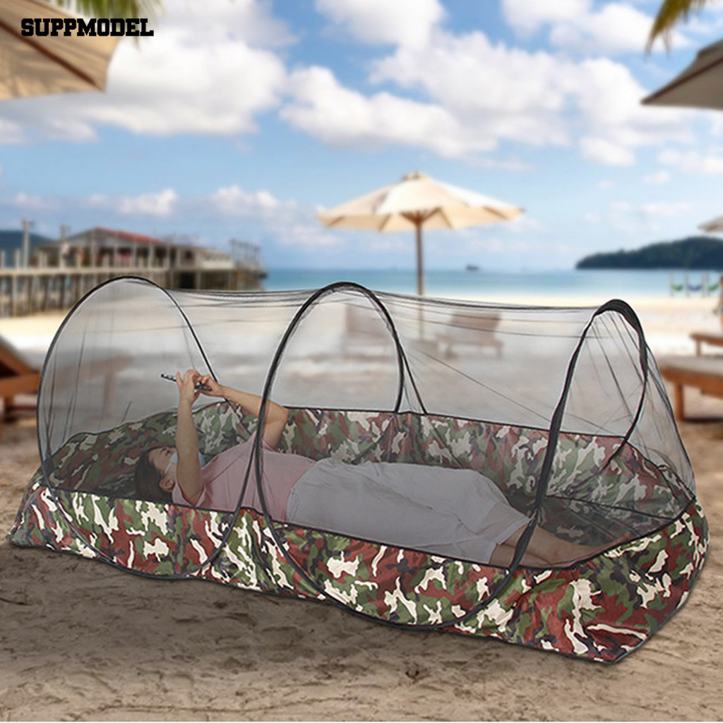 SM* Easy-fold Mesh Tent Outdoor Mesh Tent Portable Waterproof Mesh Tent for Outdoor Camping Hiking Travel Single/double Person Fly Protection Shelter Net Tent