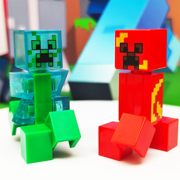 minecraft toy minecraft magnetic block Hadiah hari jadi dunia saya, blok bangunan, pendaki api, kilat, sejuk, takut orang, teka-teki, memasang mainan, kanak-kanak