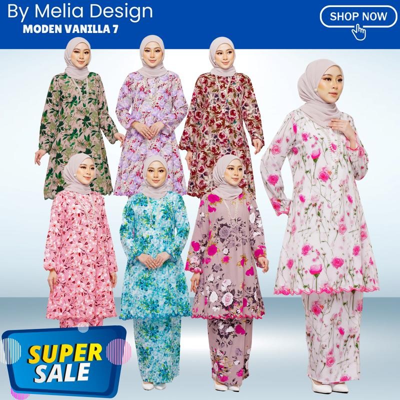 MODEN VANILLA 7 BY MELIA DESIGN SULAM BIKU JACQUARD SILK PREMIUM MURAH PLUS SIZE