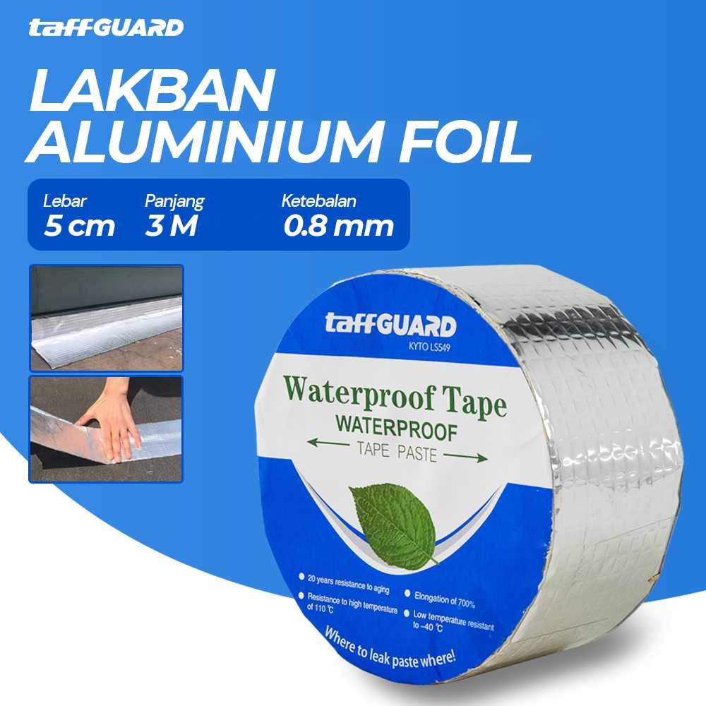 TaffGUARD KYTO Aluminum Foil Butyl Duct Tape 0.8mm Waterproof - LS549