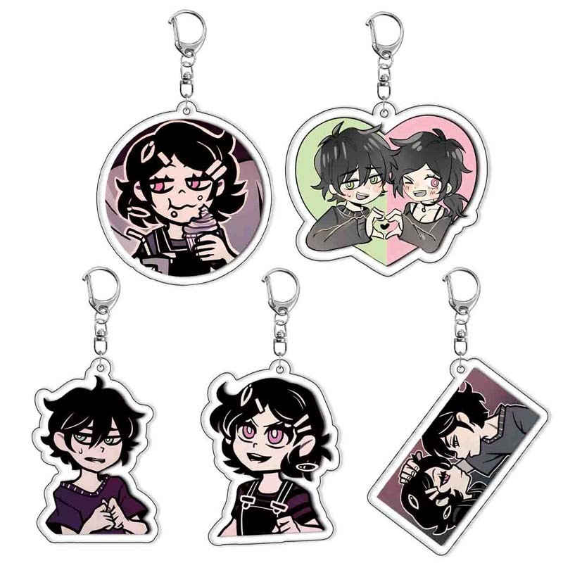 Andy Andy and Lily's Coffin Acrylic Keychain Interlayer Double-Sided Pendant