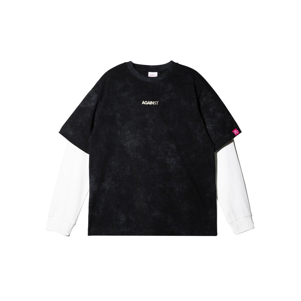 AGAINST LAB LAYERED SLEEVE WASHED TEE