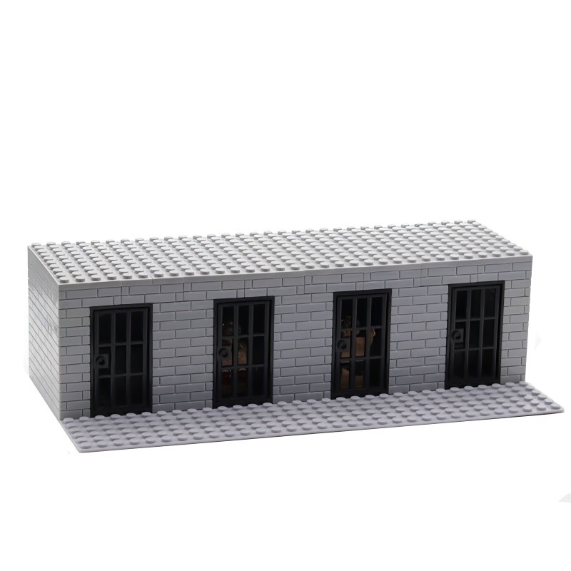 Assembled Building Blocks Prison Scene Big Prison Compatible Small Particles Educational Children's Toys Jedi Survival 4 Cage Models