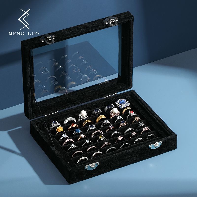 Simple Flannel Ring Storage Box Large Capacity Jewelry Box Earring Box Necklace Hand Jewelry Box Jewelry Organizing Box Simple Flannel Ring Storage Box Large Capacity Jewelry Box Earring Box Necklace Hand Jewelry Box Jewelry Organizing Box Ready stock✨051