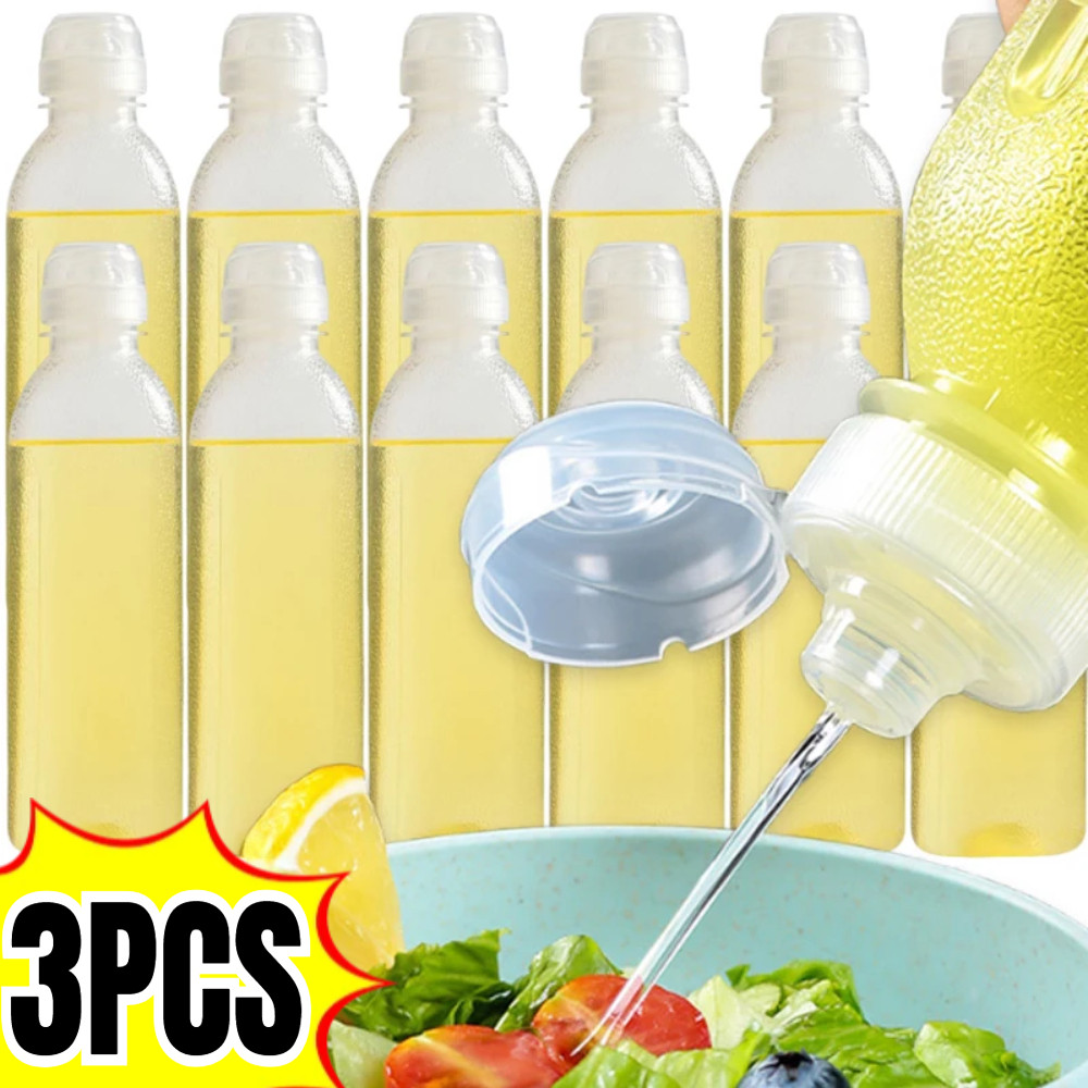Jams Bottle Plastic Food Grade Large Diameter Squeeze Sauce Bottle Dust Proof Dressing Sauce Bottle Kitchen Gadgets