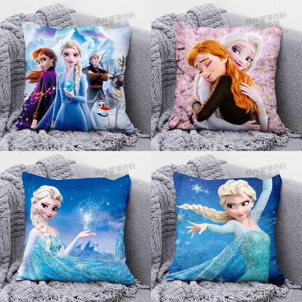 Princess Elsa Pillow Frozen Merchandise Elsa Anna Same Style Pillow Cute Cartoon Girl Heart Cushion 2318 QPK9