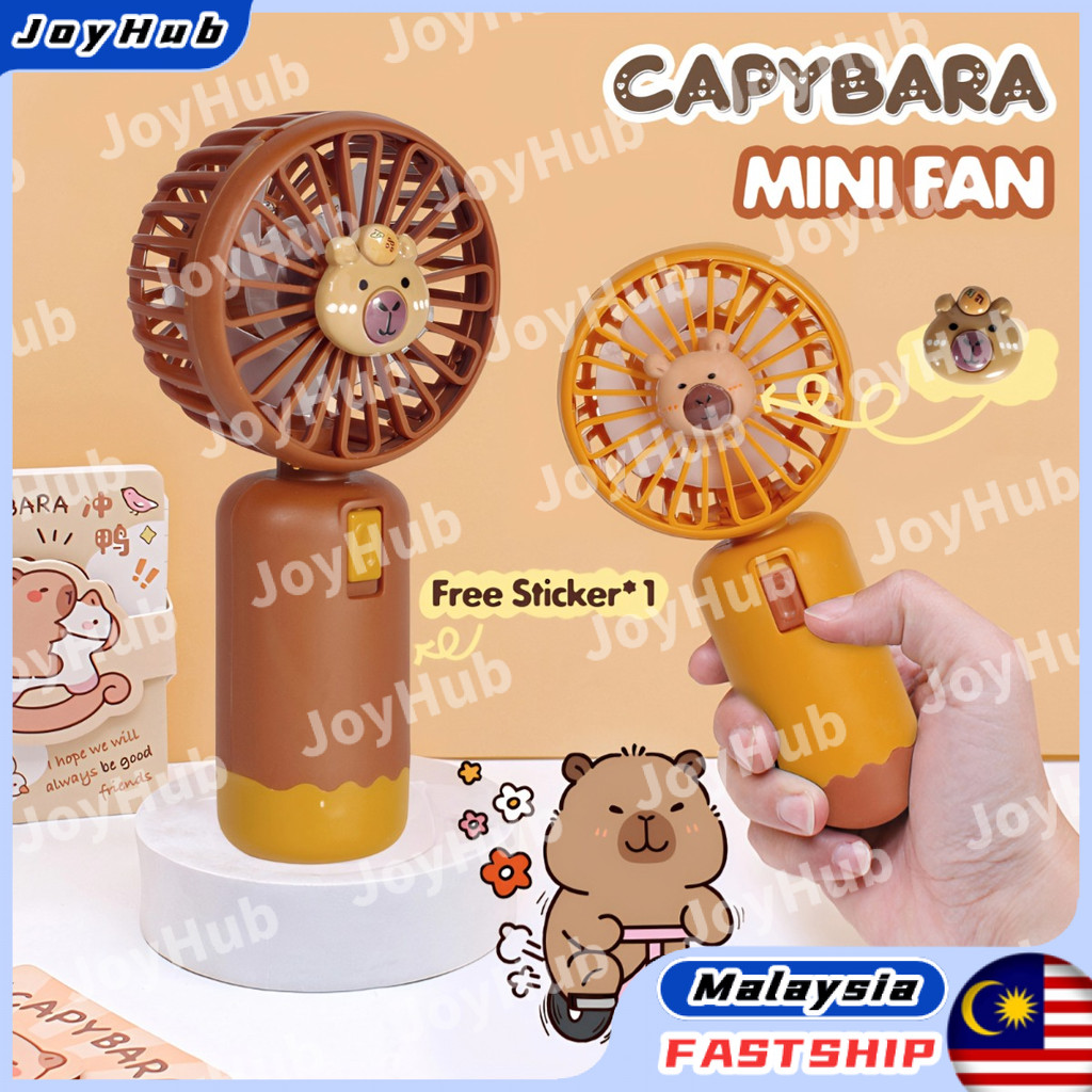 Capybara Kuromi Portable USB Mini Fan Cinnamoroll Melody Kipas Mini Kipas Tangan Mini Fan Rechargeable Handheld Fan Cute style