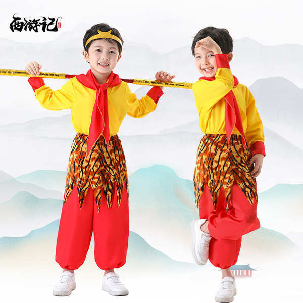 baju retro budak perempuan sexy costume Kostum Halloween Monkey King untuk kanak-kanak set lengkap Journey to the West cosplay Monkey King Monkey King kostum persembahan Monkey King