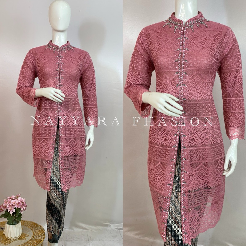 Reliable Have Modern Kebaya \ Tunic Brocade Set Encim Brukat Party Gamis - Image 5